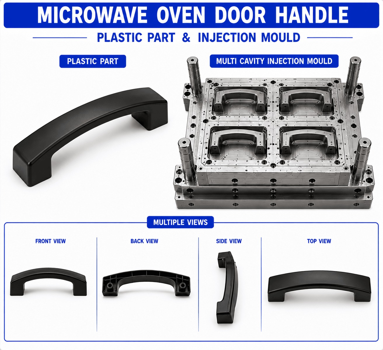 Microwave Oven Plastic Door Handle Mould and Moulding Services
